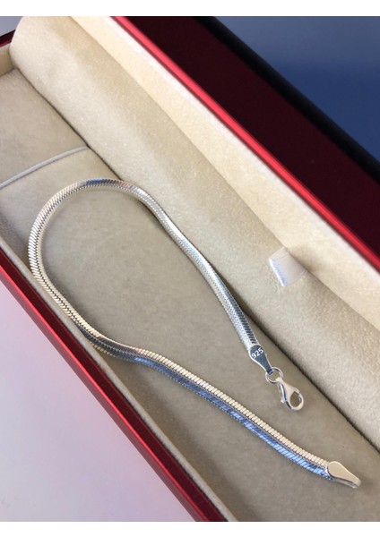 Erkek Gümüş Bileklik 3.5mm Italyan Bombeli Ezme Model Erkek Bileklik • Işıklı Kutuda • Sevgiliye indirimleri