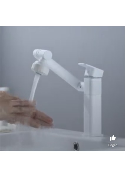 Ceyden Store Lavabo Bataryası Çok Fonksiyonlu 360 Derece Dönerli Lavabo Musluk Çok Modlu Siyah / Beyaz