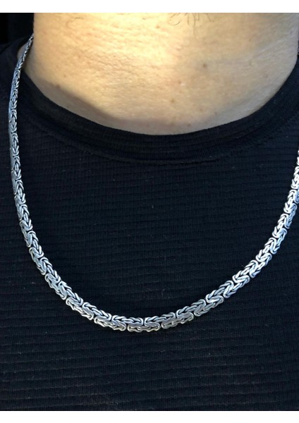 3.5mm Yassı Ezme Kral Model 925 Gümüş Işıklı Kutuda • Sevgiliye • Eşe • Babaya • Hediye Kolye fiyatları