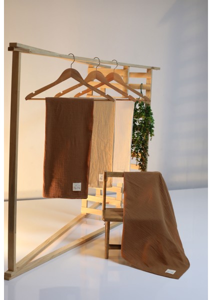 Tekli Paket Çift Kat %100 Pamuk Müslin Battaniye ve Örtü 70X70CM