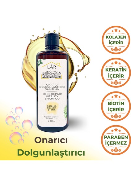 Paraben İçermeyen Keratin, Kolajen ve Biotin İçeren Onarıcı Dolgunlaştırıcı Şampuan(350ml)&Onarıcı Saç Bakım Kremi(350 ml)&Kolay Tarama Spreyi(210ml) 3lü Saç Bakım Seti fiyatları