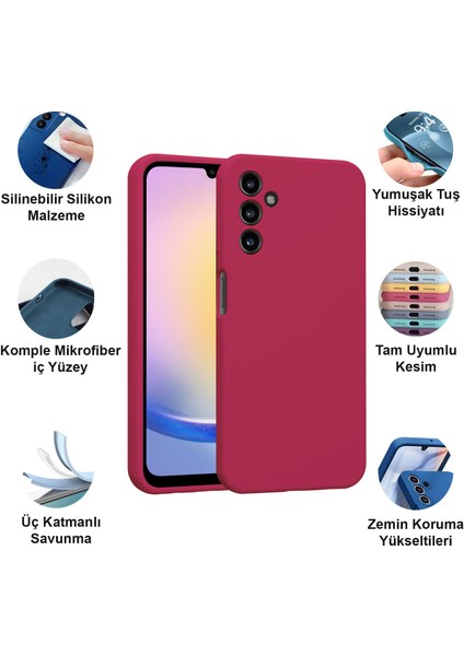Samsung Galaxy A25 Kılıf Lansman Premium Silinebilir Silikon