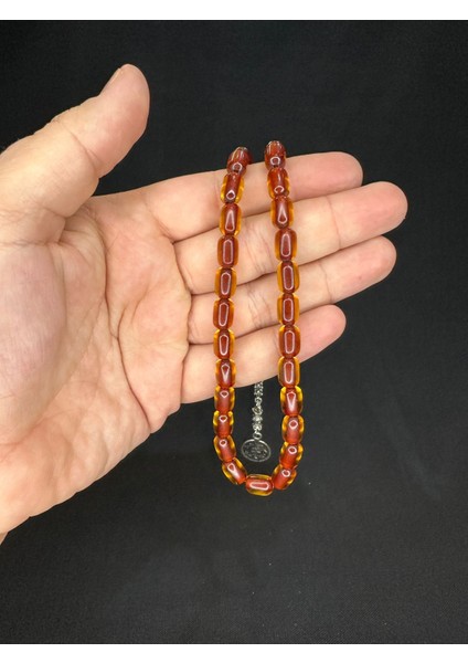 Toz Kehribar Tesbih Açık Kahverengi Renkli Kapsül Kesim 10,5MMX7MM T-574 fiyatları