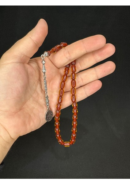 Toz Kehribar Tesbih Açık Kahverengi Renkli Kapsül Kesim 10,5MMX7MM T-574 modelleri