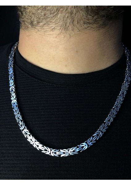 6.5mm Kare Kesim Yassı Kral Gümüş Kolye • Işıklı Kutuda • Sevgiliye • Eşe • Babaya Kolye fırsatları