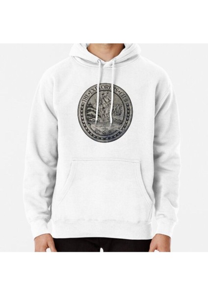 The Explorers Club Baskılı Kapşonlu Sweatshirt