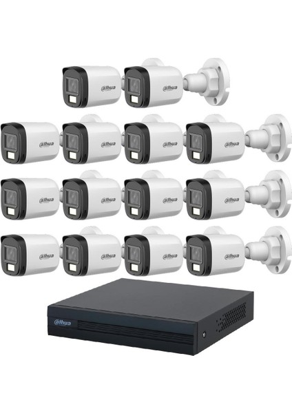 5 Mp 14 Kameralı Sesli 30 Metre - Renkli Gece Görüşlü Full Hd Kamera Seti