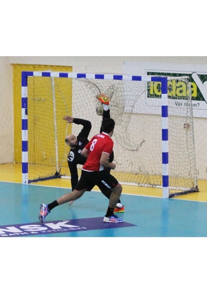 Attivo Marka Kapalı Indoors Hentbol Kale Filesi (1 Çift -2 Adet) 3 mm Polyamit Ip Kalınlıgı Filos