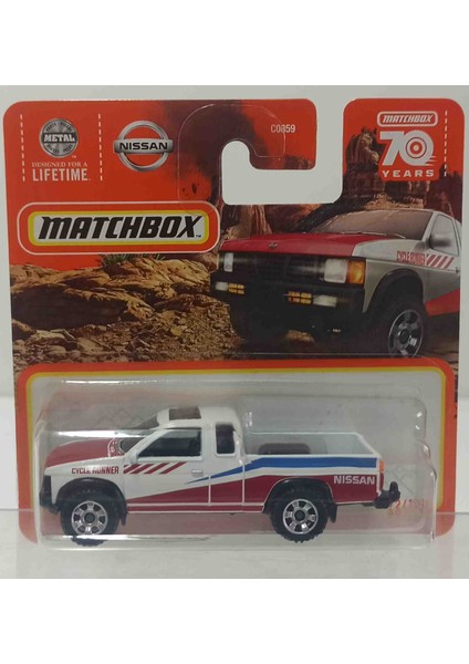 Match.. 70 Years 1:64 95 Nissan HARDBODYD21 Pick-Up ( Küçük Boy Metal Araba )