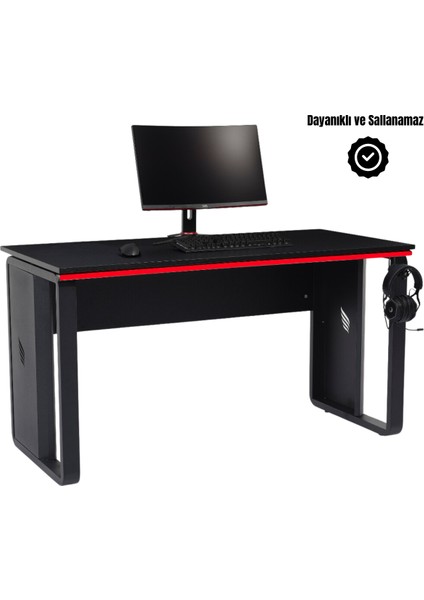 Amiral RGB Ledli Profesyonel Oyuncu Masası Siyah