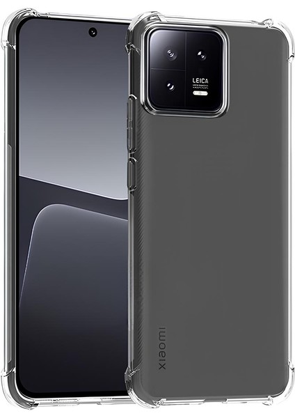 Xiaomi Mi 13 Antişok Arkası Sert Sararmaz Kenarları Yumuşak Şeffaf Silikon Kılıf