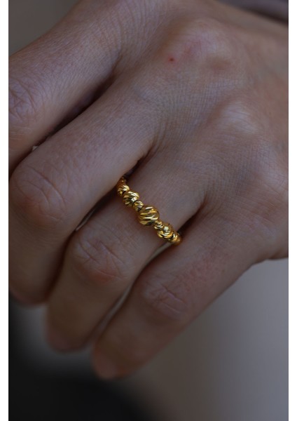 14 Ayar Altın Dorika Cımarlı Yüzük