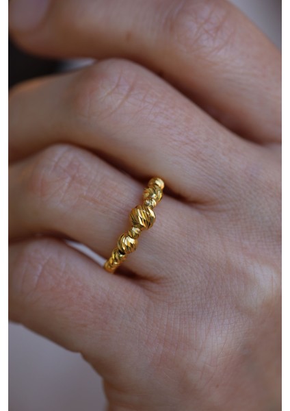 14 Ayar Altın Dorika Cımarlı Yüzük modelleri