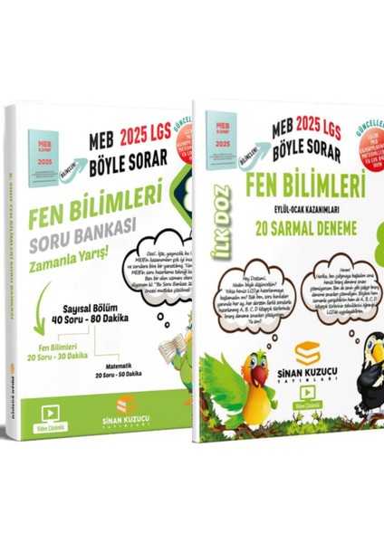 8.sınıf Fen Bilimleri Soru Bankası ve Fen 20 Sarmal Deneme Sinan Kuzucu