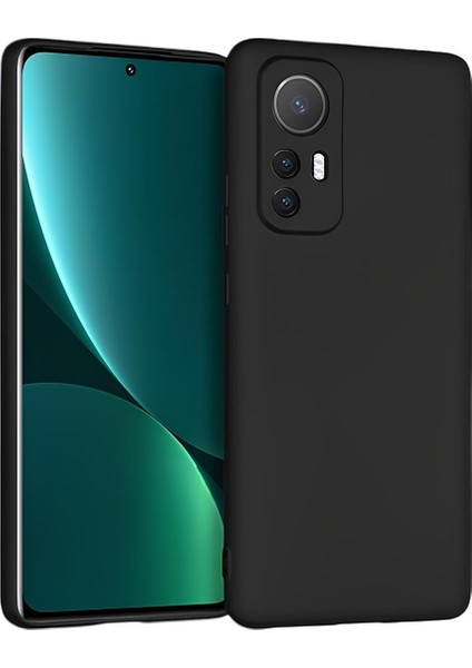Xiaomi Mi 12 Pro Premium Silikon Kılıf Siyah