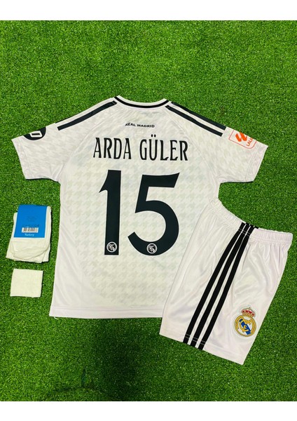Real Madrid 2024/25 Yeni Sezon Arda Güler Iç Saha Çocuk Forması 4'lü Set