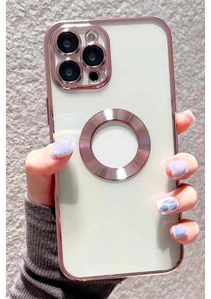 Apple iPhone 15 Pro Max Uyumlu Kamera Korumalı Şeffaf Renkli Kılıf