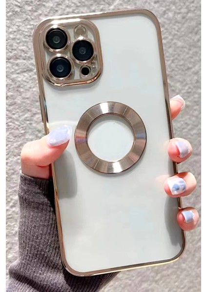 Apple iPhone 15 Pro Max Uyumlu Kamera Korumalı Şeffaf Renkli Kılıf