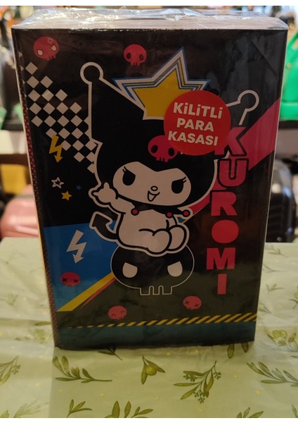 Kuromi Figürlü Kitap Şeklinde Kilitli Para Kasası Kumbara