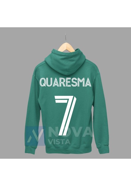 Ricardo Quaresma 7 Numara Sırt Forma Baskılı Unisex Kapüşonlu Sweatshirt