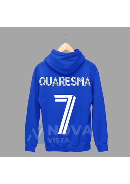 Ricardo Quaresma 7 Numara Sırt Forma Baskılı Unisex Kapüşonlu Sweatshirt