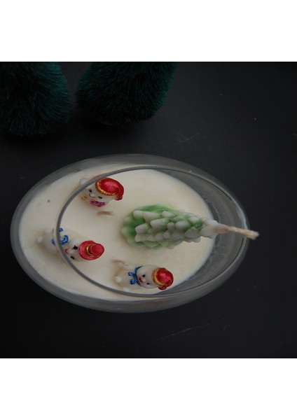 Minik Kardan Adamlı Yılbaşı Mumu Soyawax %100SOYA Mum modelleri