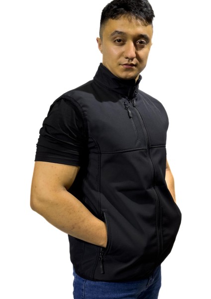 / Soft Shell Siyah Yelek