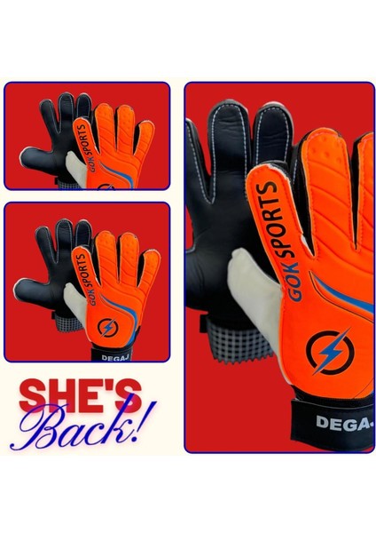 Degaj Çocuk Kaleci Kapıcı Eldiveni Junior Kidz Goalkeeper Gloves Bilek Bandajlı 5-6-7 fırsatları