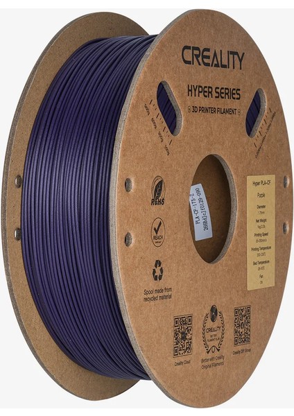 Hyper Pla Karbon Fiber Filament Mor 1.75MM 1kg Standart