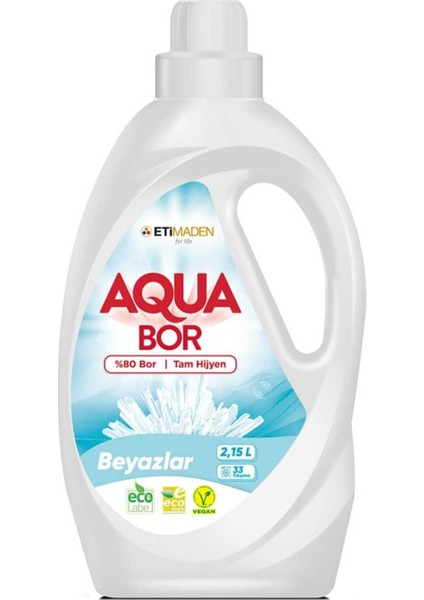 Aquabor Çamaşır Deterjanı Beyazlar İçin Sıvı Deterjan 2.15 lt 33 Yıkama