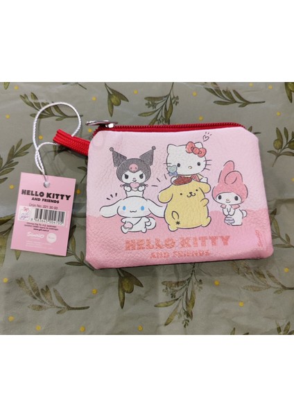Çocuk Fermuarlı Para Çantası Cüzdan Kuromi Hello Kitty Figürlü Suni Deri