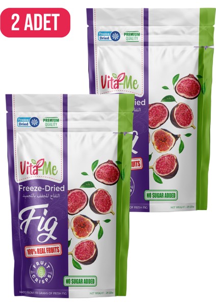 Freeze Dried Fig 25 Gram - Dondurularak Kurutulmuş Çıtır Incir Atıştırmalık 2 Adet