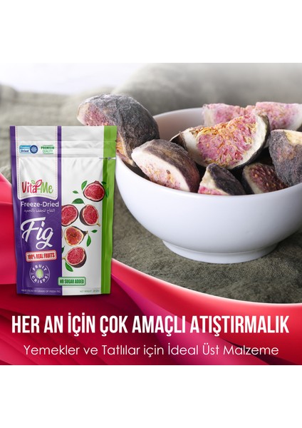 Freeze Dried Fig 25 Gram - Dondurularak Kurutulmuş Çıtır Incir Atıştırmalık 2 Adet fiyatları