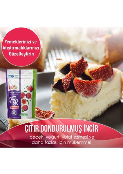 Freeze Dried Fig 25 Gram - Dondurularak Kurutulmuş Çıtır Incir Atıştırmalık 2 Adet fırsatları