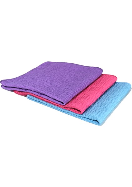 Sihirli Bezler Mikrofiber Temizlik Bezi 3'Lü Mikrofiber Temizlik Bezi Sihirli Bez Su Emici Leke Tutmaz Cam Mutfak Banyo Oto 45x45 Cm