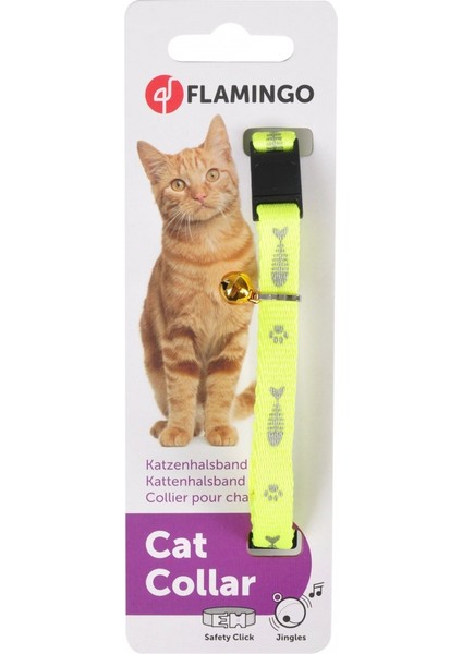 Karlıe Kedi Tasması Çıng. 30CM Sarı