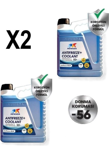 Newada Süper Mavi Antifiriz -56°c 3 Lt 2 Adet