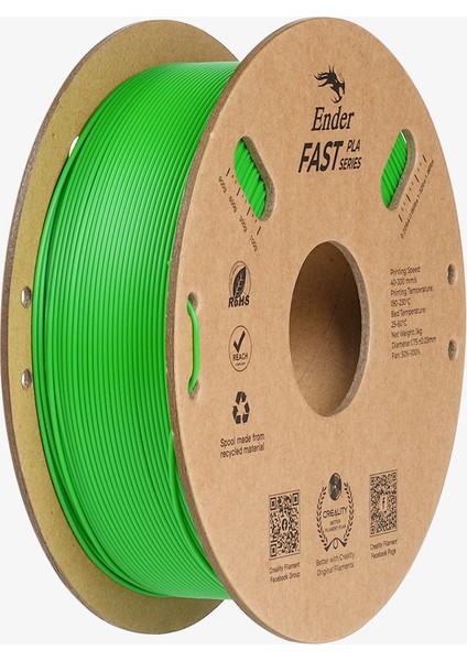 Fast Pla Filament Yeşil 1.75MM 1kg Standart