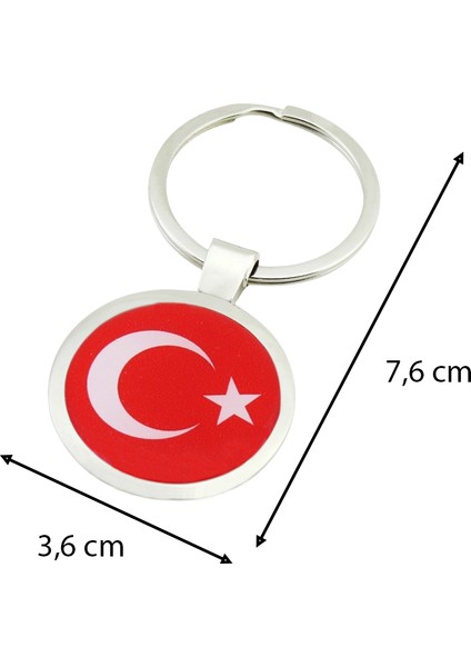 Yapıştırma Plasto Ay Yıldızlı Metal Anahtarlık 1 Adet fiyatları