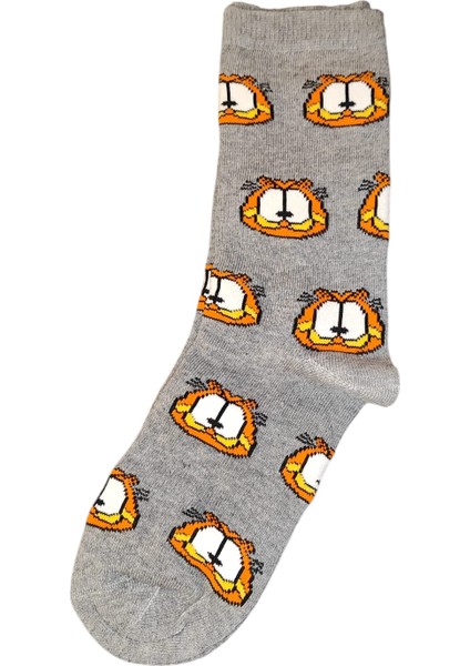 Garfield Desenli Soket Çorap