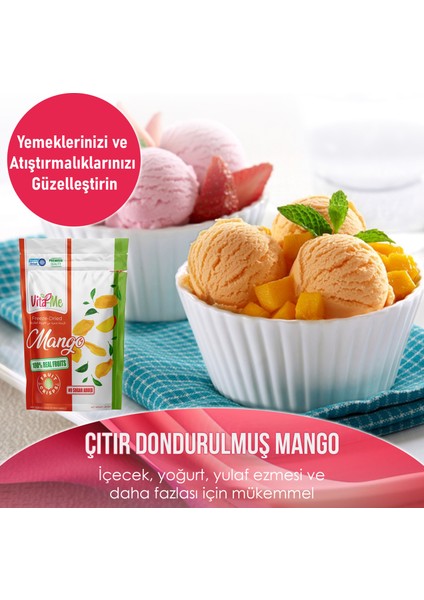 Freeze Dried Mango 20 Gram - Dondurularak Kurutulmuş Çıtır Mango Atıştırmalık 5 Adet fırsatları