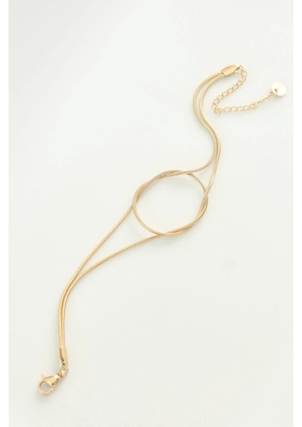 316L Çelik Gold Renk Düğüm Model Bileklik - TJ-BB6042
