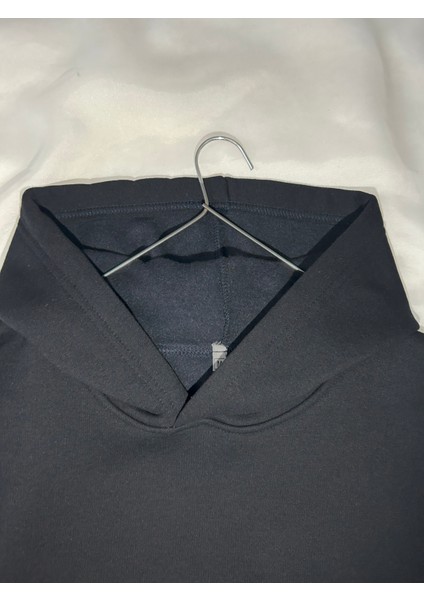 Unisex Kalın Şardonlu Kapüşonlu Sweatshirt