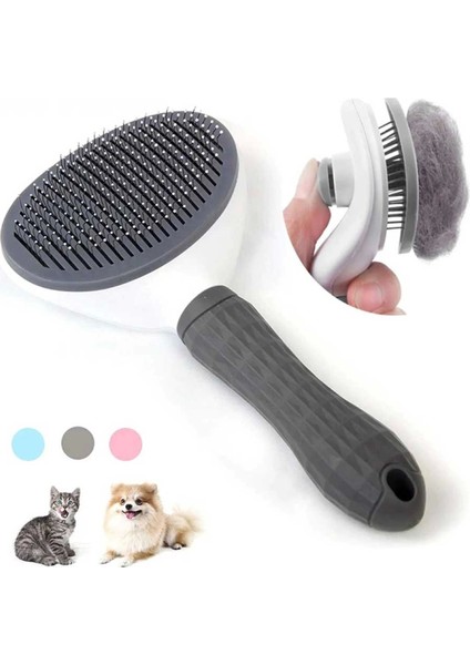 Lüks Basmali Kedi Köpek Tarak gri