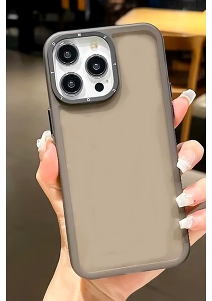 Apple iPhone 16 Pro Max Kılıf Kamera Korumalı Renkli Şeffaf