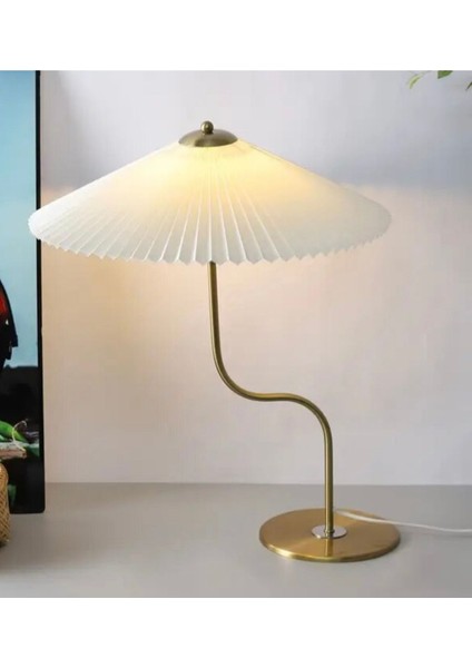 Modern Abajur Umbrella Tasarım Abajur Gold Sarı Krem Abajur modelleri