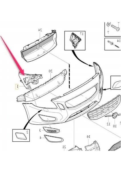 Volvo S60 V60 Sağ Tampon Far Alt Iç Braketi 2011 2012 2013 modelleri