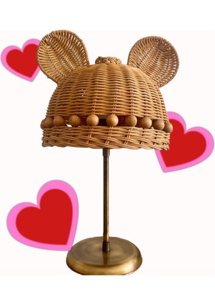 Bambu Çocuk Odası Abajur, Bambu Abajur Rattan Abajur Bebek Odası Abajur ÇAP25 cm indirimleri