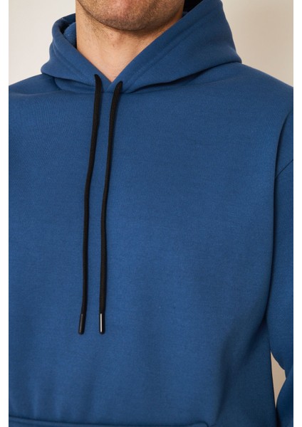Unisex Hoodie Kalın Oversize Kapüşonlu Sweatshirt