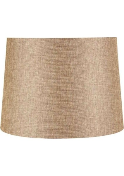 Konik Şapka Çap 35 cm Abajur Şapkası Lambader Başlığı Keten Kumaş Tütün L322